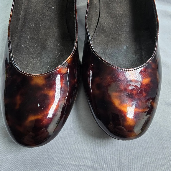 Stuart Weitzman Wedge Heel Pumps Tortoise Patent Leather Shoes 6-7? see chart - Picture 13 of 14
